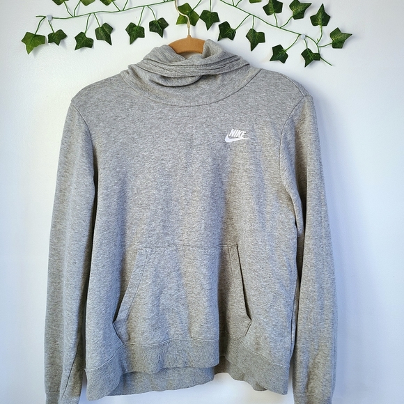 Nike Gray Cowl Neck Hoodie - Picture 2 of 2